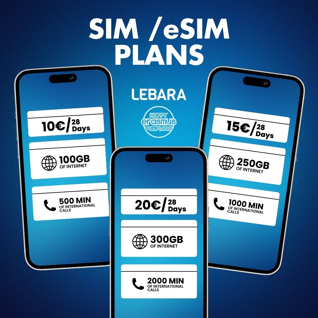 Spanish SIM Card Happy Erasmus Pamplona